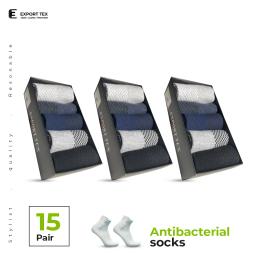 Premium Anti-Bacterial Socks for Men - 15 Pair in 5 Different Colours